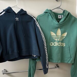 Adidas Teal and Navy Hoodies
